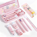 9Pcs Pink Cute Cat Stationery Gifts Set,Kawaii School Supplies