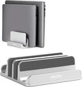 JARLINK 4-in-1 Adjustable Vertical Laptop Stand, Aluminum Holder, Silver | Space-Saving Aluminum Laptop Holder, Compatible with All MacBook, Surface, Chromebook, Phone, and Gaming Laptops.