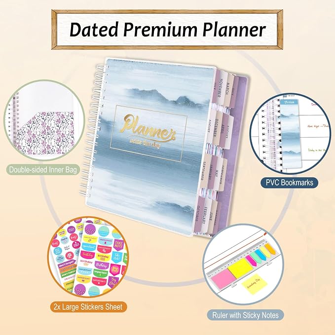 Arundhati Planner 2026-2027, 18 Months Large Daily Weekly Monthly Organizer