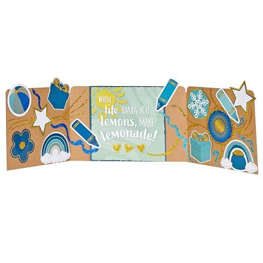 Really Good Stuff - 163200BL Standard Privacy Shields for Student Desks – Set of 12 - Matte - Study Carrel Reduces Distractions - Keep Eyes from Wandering During Tests, Blue with School Supplies Pattern