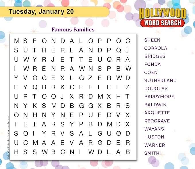 Hollywood Word Search 2026 Daily Desk Calendar: Boxed Page-a-Day Puzzle Calendar with Day-to-Day Word Searches on Movies, Stars & Pop Culture