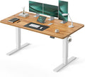 CubiCubi 55 x 28 Large Electric Standing Desk, Height Adjustable, Natural | 28" Deep Desktop, Sit Stand up Home Office Desk, Computer Workstations, Advanced Motor, High-Strength Frame, 176 lbs Capacity