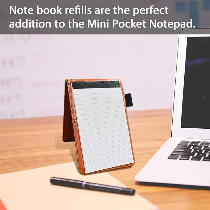 6 Pcs Note Pads Refills 3 x 5 inches Memo Small Notebook Writing Pads with 30 Sheets Each Pad College Ruled Lined Paper NotePads White