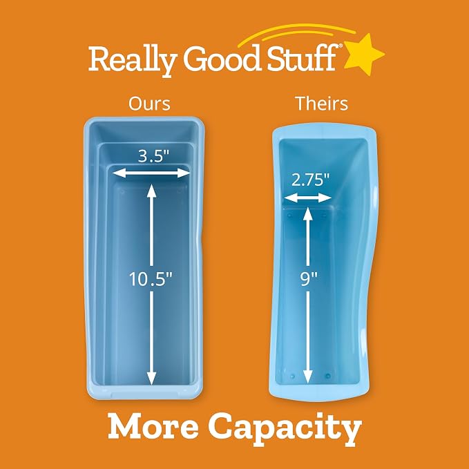 Really Good Stuff Durable Book & Binder Holder, 6-Pack, Water