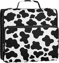 Cow Print 3 Ring Binder Bag 1.5 inch Binder Organizer with Zipper Shoulder Strap 500 Sheet Documents Storage for School Office