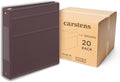Carstens 1.5-Inch Heavy Duty 3-Ring Binder - Side Opening, Plum, Durable Plastic, No-Gap Rings, Waterproof Covers, No Pockets, Holds 250 Letter-Size Sheets, BPA-Free, Made in USA (2044-3R), Case of 20