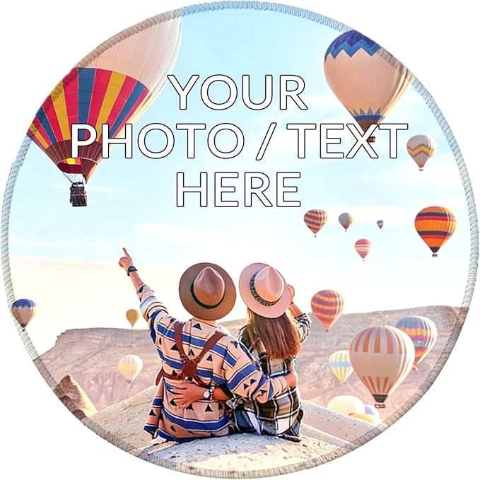 Custom Mouse Pad - Personalized with Your Photo Text Logo - Non-Slip Waterproof Gaming & Computer Desk Mat for Home Office Accessories (7.6"x8.6")
