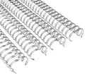 Rayson Double Loop Binding Wire Spines, 1" 2:1 Pitch, 21-Loop Silver, 50 Pack | Binds up to 240 sheets; 1" silver binding wire fits 2:1 pitch machines for Letter-size documents.