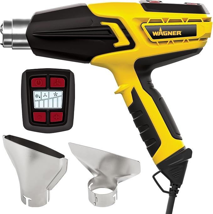 Wagner Spraytech FURNO 500 Heat Gun, 12 Settings, 150°F to 1200°F | Twelve settings from 150°F to 1200°F and two nozzles support paint removal, PVC bending and crafts.