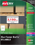 Avery® Surface Safe® ID Labels, 4" x 6", Water Resistant, Matte White, Removable Adhesive, 100 Labels (61505)