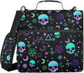 Magic Skull Binder Bag 3 Ring Zipper with Handle Shoulder Strap | for School Work Office Organizer Storage Case