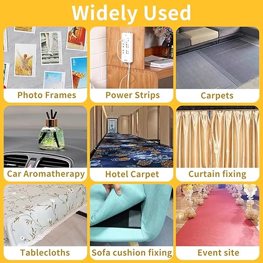 KAIYUER 0.39in x 66FT,Double Sided Tape Heavy Duty,High Stickness Clear Tape for Making DIY Crafts, Paste Photo, Rug Fixed, Floor,Wall Decor,Office Decor,No Glue Residue