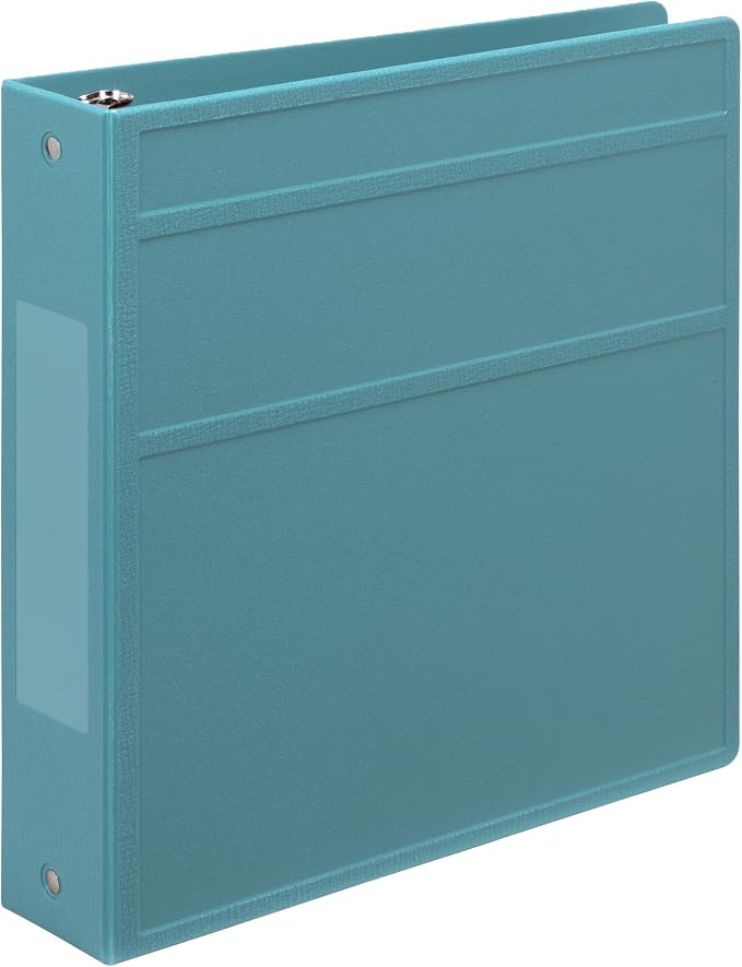 Carstens 2-Inch Heavy Duty 3-Ring Binder - Side Opening, Powder Blue, Durable Plastic, No-Gap Rings, Waterproof Cover No Pockets, Holds 300 US Letter Sheets, BPA-Free, Made in USA (2824-3R) Case of 16