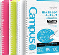 Kokuyo Campus 3 Pack Spiral Binder Notebooks, B5 Refillable Notebooks Smart Ring Binder 25 Sheets Capacity Each, with 100 Sheets 6mm Dot Ruled Filler Paper, Ideal for Work, Study & Journal,Vivid Color