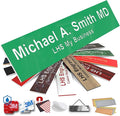 Engraved Custom Door Plate Green Plastic Office Door Sign with White Letters - Made in USA 2x10 B6