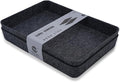 2pc Office desk drawer organizer tray documents Storage bin Charcoal