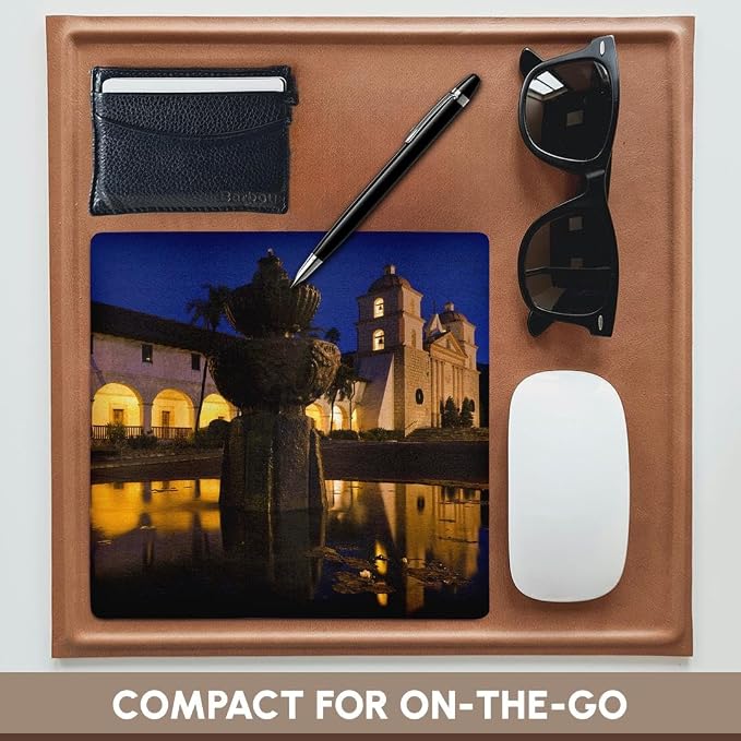 3dRose Danita Delimont - California - CA, Santa Barbara, Mission Santa Barbara - US05 WBI1041 - Walter Bibikow - Mousepad (mp_88696_1)