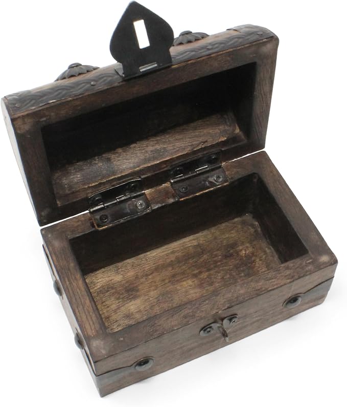 Nautical Cove Treasure Chest Keepsake and Jewelry Box Wood - Decorative Treasure Box