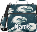 Custom Eagles Head 3 Ring Binder Bag 1.5 inch Personalized Name Binder Organizer 500 Sheet Documents Storage for School Office