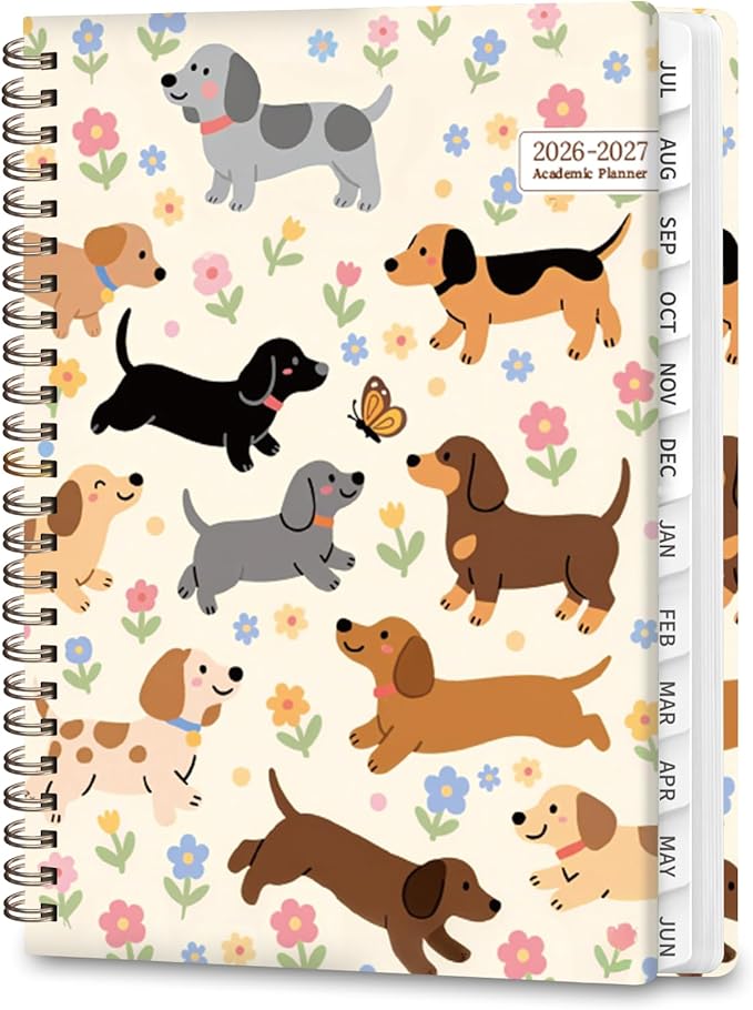 Planner 2026-2027, Weekly and Monthly Academic Year Calendar Planner, July 2026 - June 2027, Daily Agenda Book for Office School Supplies, A5(6.3'' x 8.5'')