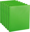 CIXILDTS 0.5-inch Round Ring Binder, Durable 1/2" 3 Ring Binder Fit Letter Size Paper, Green, 6-Pack