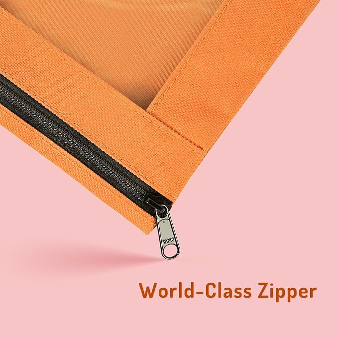 Forvencer Pencil Pouch for 3 Ring Binder, Large Pencil Case Pouch Binder | 3 Reinforced Grommets, Pen Bag, Clear Window Pencil Case, Binder Accessories, Matte Black