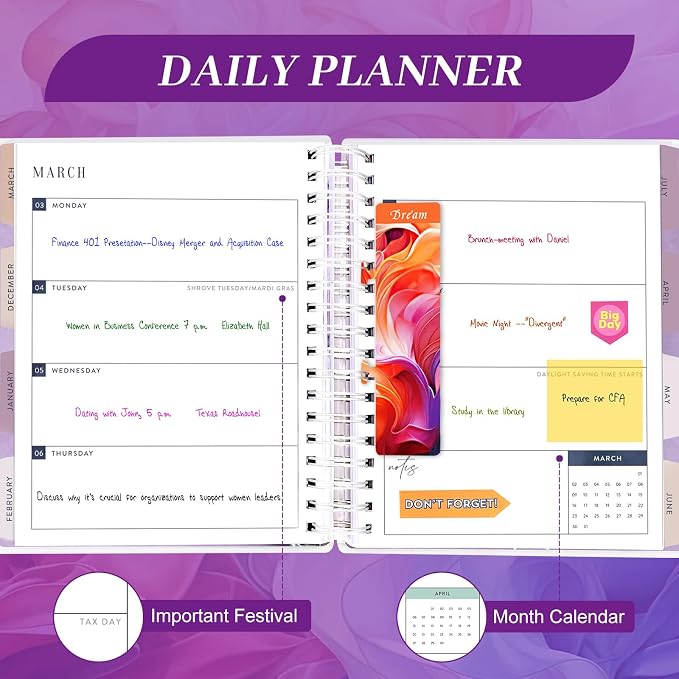 Arundhati Planner 2026-2027, 18 Months Large Daily Weekly Monthly Organizer