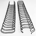 Metal Double Loop Wire Binding Spines, 1-1/4 Inch, 2:1 Pitch, Black 50 Pack | Wire Binding Spines for Letter Size, 21-Loop, 250 Sheet Capacity, for Reports, Manuals and Projects