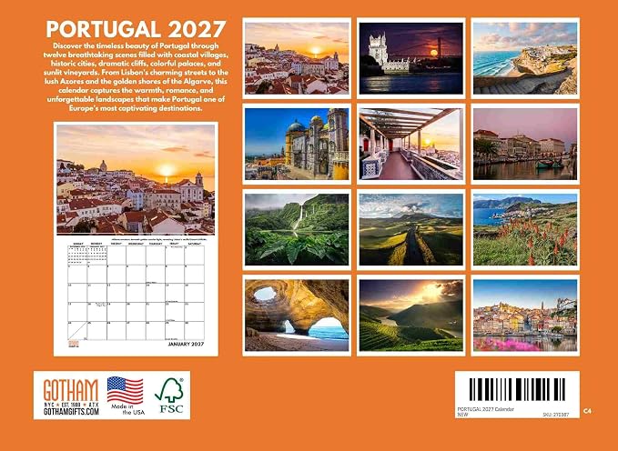 Portugal Calendar 2027 Monthly Wall Calender 12 Month