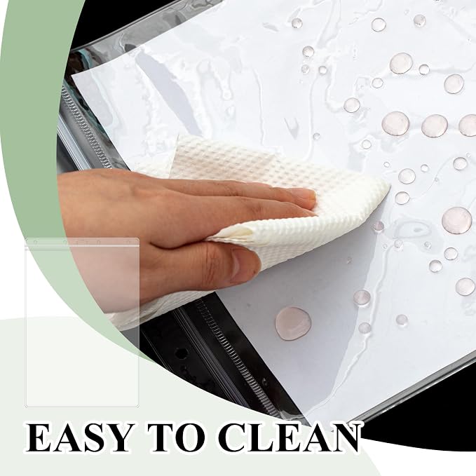 Sinload 20 Pcs Heavy Duty Sheet Protectors 8.5 x 11 Inch Job Ticket Holder Waterproof Resealable Zip Page Wall Sign Holder Clear Dry Erase Document Sleeve Magazine Protector Vertical(13.2 x 8.75 Inch)
