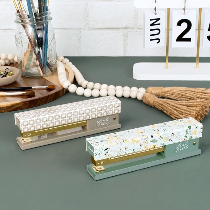 Swingline Stapler by Leah Bisch, 20 Sheet Capacity, Full Strip, Wildflowers, Colorful Fashion Design (S700034)