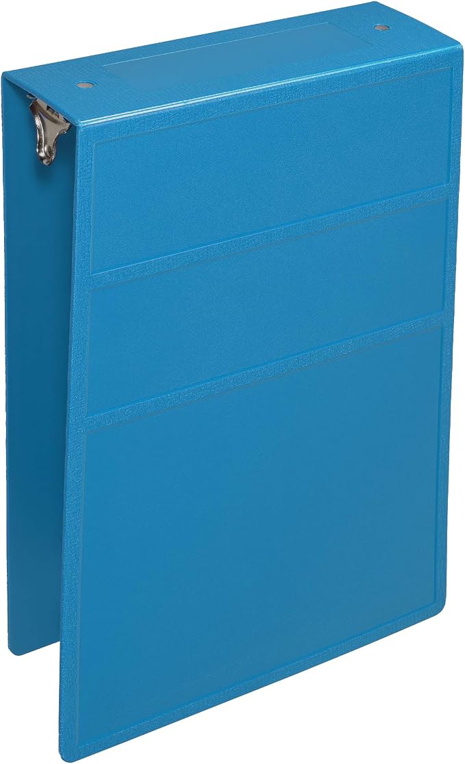 Carstens 3-Inch Heavy Duty 3-Ring Binder - Top Opening, Pool Blue, Durable Plastic, Precision No-Gap Rings, Waterproof Cover, No Pockets, Holds 400 US Letter Sheets, BPA-Free, Made in USA (1705-3R)