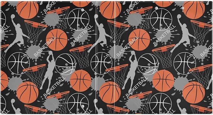 3 Ring Binder Basketball Sport 1.5 Inch Three Ring Binder | Cute Binder with 3 Storage Pockets for Women School Office Supplies