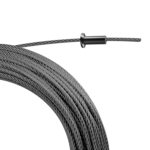 BLIKA 40 Pack Black Stainless Steel Protector Sleeves for 1/8" Deck Cable Railing, for Wood/Composite Posts, T316 Marine Grade, Black Cable Railing Protector Sleeves