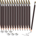 120 PCS Brown Colored Pencils with Eraser Pre Sharpened Pencil 2 HB - Ideal for Checking, Grading, Tests & Office/School Supplies (Brown)