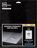 Avery White Asset Tag Labels, 1/2" x 1", Destructible Laser Printable Tags, 672 Waterproof Labels (60535)