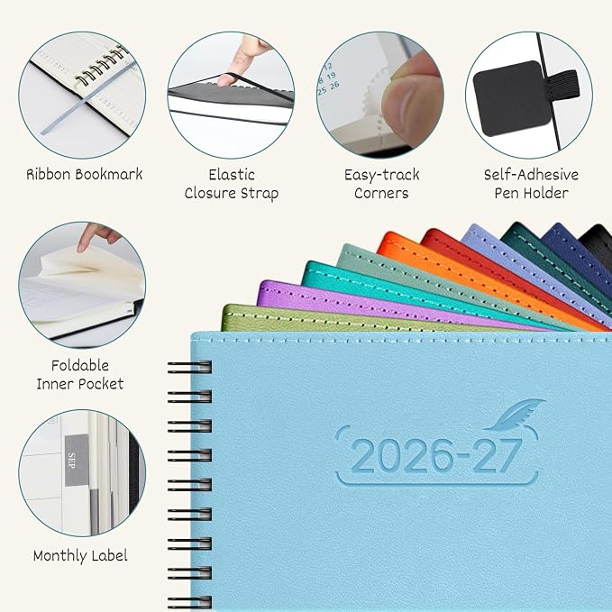 BEZEND Pocket Calendar 2026-2027, Weekly Monthly Academic Planner (3.5"x6")