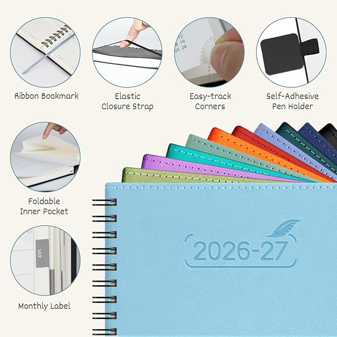 BEZEND Pocket Calendar 2026-2027, Weekly Monthly Academic Planner (3.5"x6")