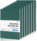 8 Pack Soft Cover Journal Bulk, Feela Notebooks College Ruled for Work, Lined Travel Journal for Women Men, Note Taking Notebook School Supplies Business Writing, 8.2” x 5.5”, A5, Dark Green