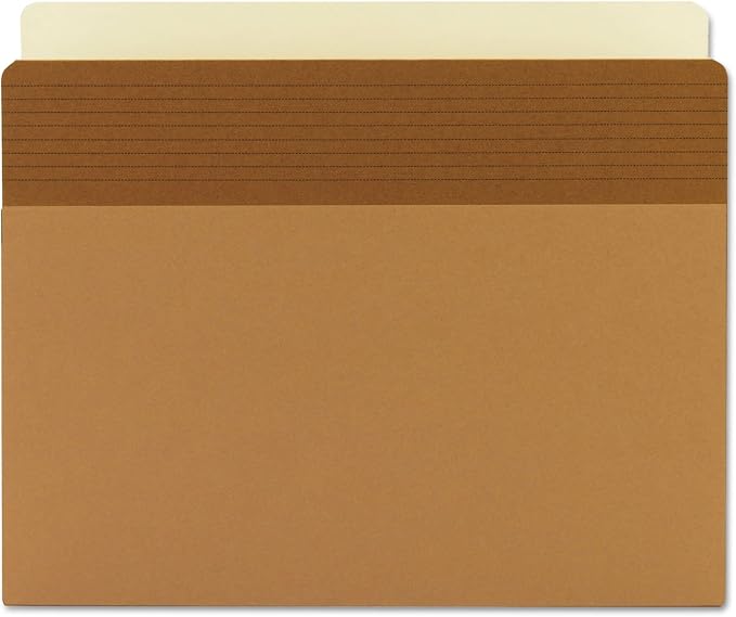 Smead Easy Grip® File Pocket, Straight-Cut Tab, 5-1/4" Expansion, Letter Size, Redrope, 10 per Box (73209)