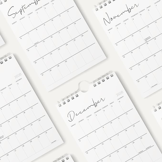 Karto Small Wall Calendar 2026 6x9 in - Cursive | January 2026 to June 2027, Vertical, Boosts Productivity, Easy Monthly Planning