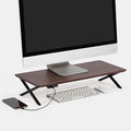 Anji Mountain Monitor Stand - Desktop Organizer & Laptop Riser, Ergonomic Monitor Riser, Space-Saving Monitor Stand for Desk, Durable Construction, Easy Assembly, Ideal for Home & Office,Walnut