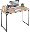 PayLessHere | 39 Inch Computer Desk | Nature | Sturdy Office Desk | Metal Frame, Adjustable Feet | Water-Resistant, Scratchproof Surface | Writing Table for Home Office or Study | Pack of 1