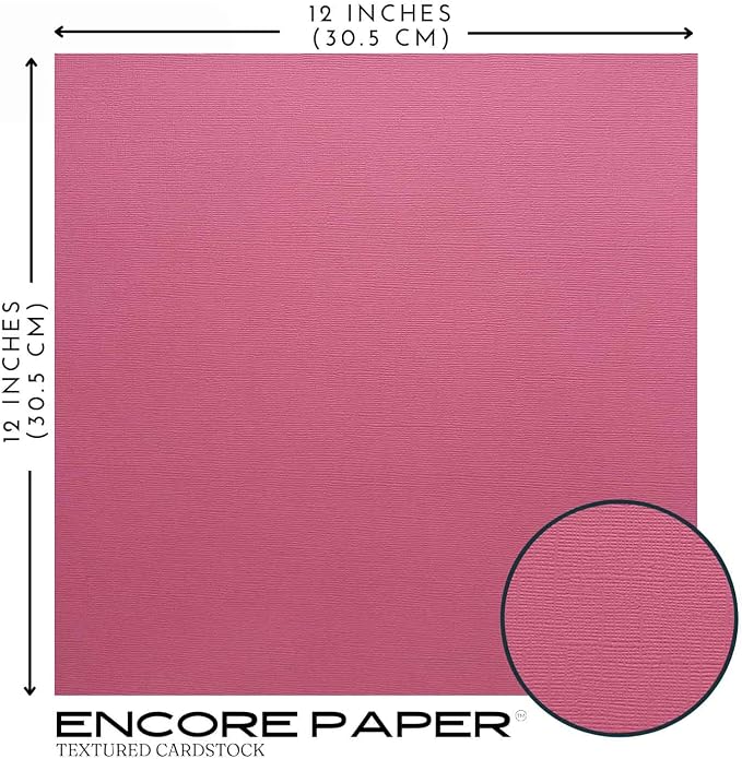DUSTY ROSE—12x12 Textured Cardstock | 80lb Textured Pink Scrapbook Paper | Premium Cardstock for Cricut Cutting | 25 Sheets