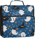 3 D-Ring Zipper Binder Bag, Ghost Hat Spide R Web Pattern Removable Binder with Zipper Case Hold 300+ Sheets& 13 Inch Laptop for School Office Supplies Organizer