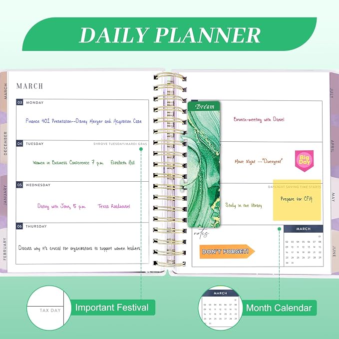 Arundhati Planner 2026-2027, 18 Months Large Daily Weekly Monthly Organizer