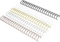 Rayson Binding Wire Spines, 1" 2:1 Pitch, 21-Loop Multicolor, 50 Pack | Includes black, white, rose gold, silver and gold; binds 45-240 sheets with compatible 2:1 pitch binders.