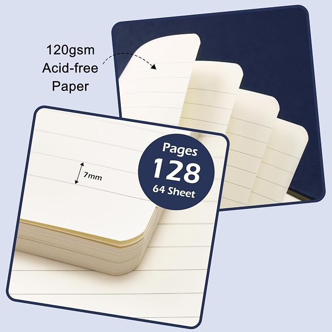 Ruled Notebook/Journal - Classic Lined Journal/Notebook, 5.3'' x 8.26''