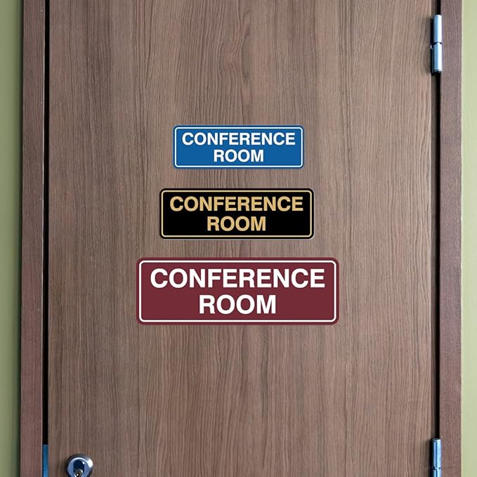 Standard Conference Room Sign - Brushed Gold - Medium 5 Pack