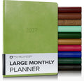 Gallery Leather Large Monthly Planner 2026-2027 Acadia Lime